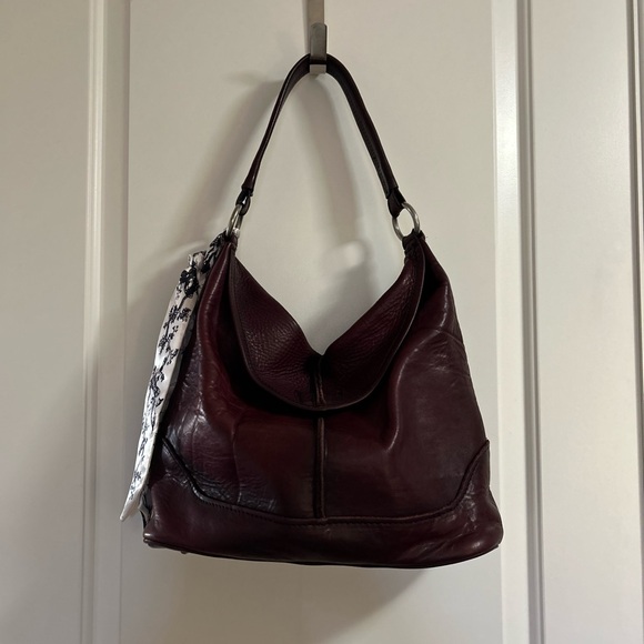 Frye Handbags - Vintage Y2K Cara hobo Dark Tigers Blood Red Leather Crescent Shape Shoulder Bag